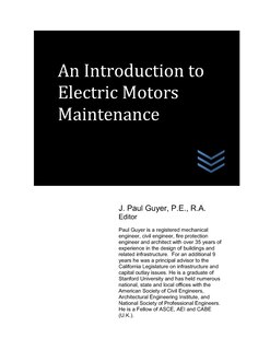 Couverture_An Introduction to Electric Motors Maintenance