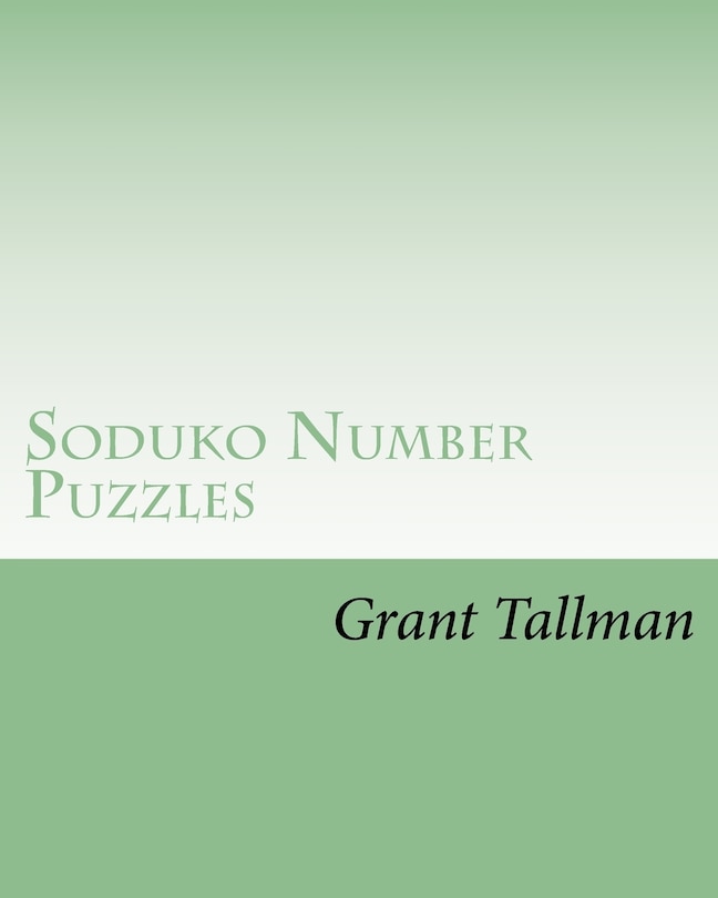 Front cover_Soduko Number Puzzles
