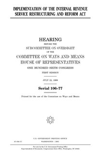Couverture_Implementation of the Internal Revenue Service Restructuring and Reform Act