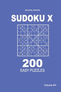 Front cover_Sudoku X - 200 Easy Puzzles 9x9 (Volume 4)