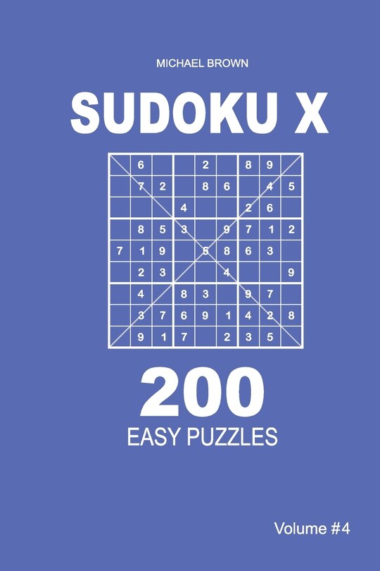 Front cover_Sudoku X - 200 Easy Puzzles 9x9 (Volume 4)