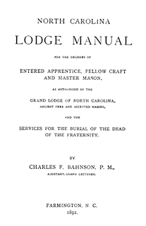 Front cover_North Carolina Lodge Manual