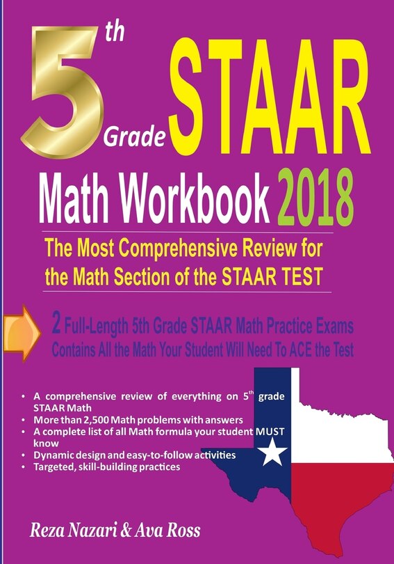 Couverture_5th Grade STAAR Math Workbook 2018