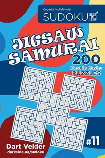 Front cover_Sudoku Jigsaw Samurai - 200 Hard to Master Puzzles 9x9 (Volume 11)