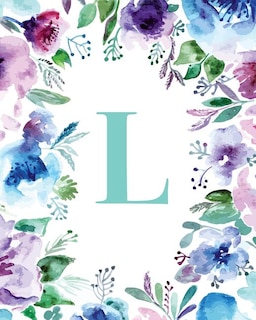 L: Watercolor Floral, 150 Pages, 8 X 10