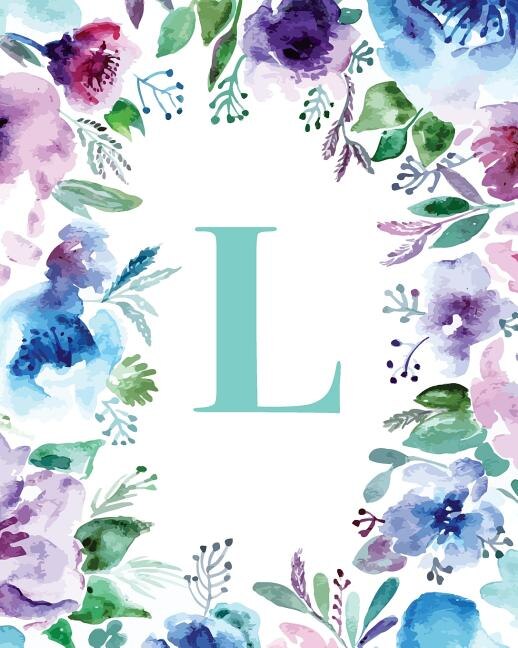 L: Watercolor Floral, 150 Pages, 8 X 10