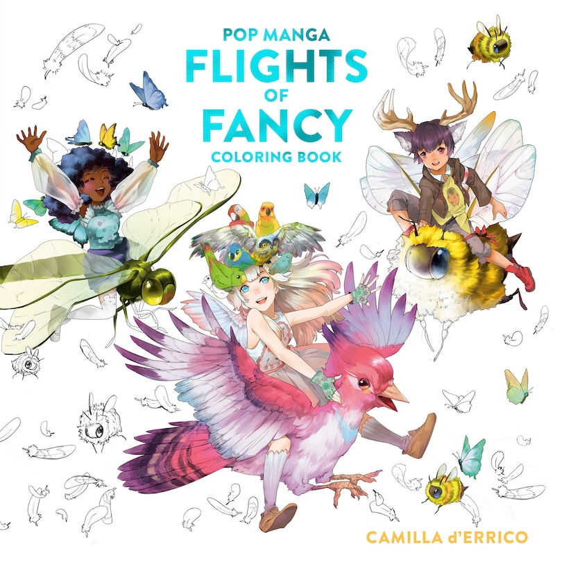 Front cover_Pop Manga Flights of Fancy Coloring Book