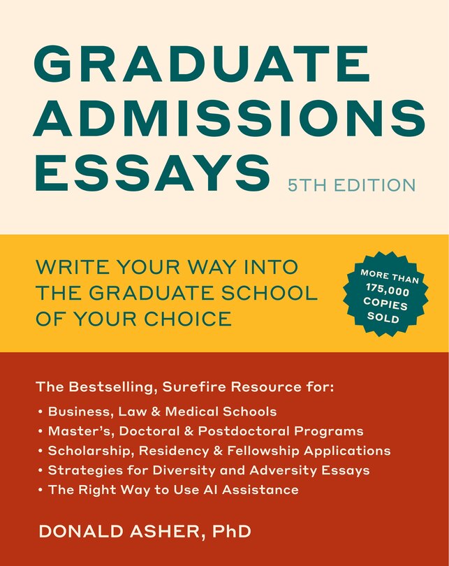 Couverture_Graduate Admissions Essays, Fifth Edition