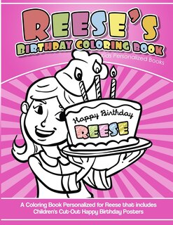 Front cover_Reese's Birthday Coloring Book Kids Personalized Books