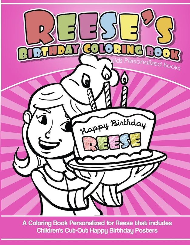 Front cover_Reese's Birthday Coloring Book Kids Personalized Books