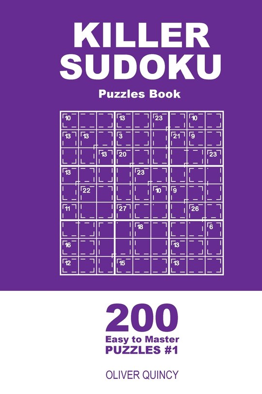 Front cover_Killer Sudoku - 200 Easy to Master Puzzles 9x9 (Volume 1)