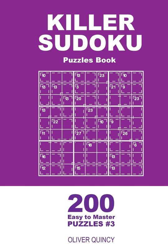 Couverture_Killer Sudoku - 200 Easy to Master Puzzles 9x9 (Volume 3)