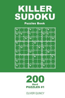 Front cover_Killer Sudoku - 200 Hard Puzzles 9x9 (Volume 1)
