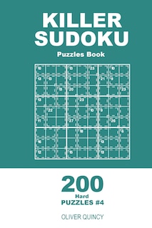 Front cover_Killer Sudoku - 200 Hard Puzzles 9x9 (Volume 4)