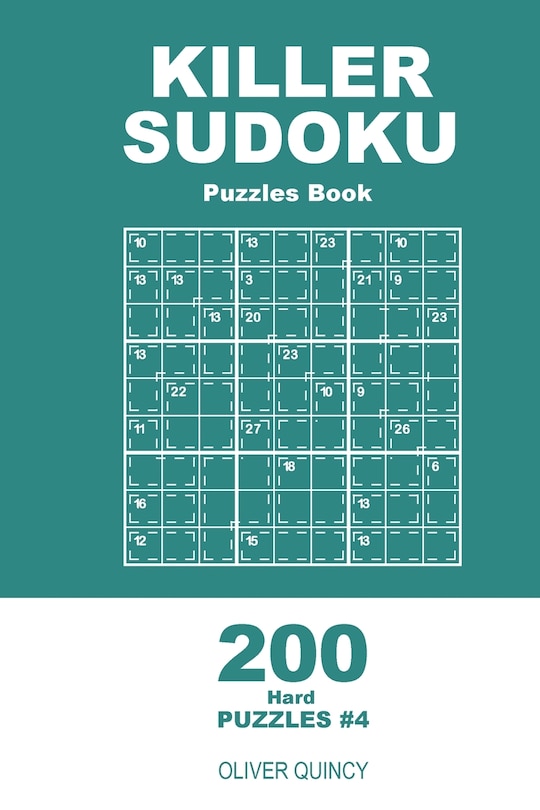 Front cover_Killer Sudoku - 200 Hard Puzzles 9x9 (Volume 4)