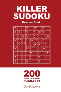 Front cover_Killer Sudoku - 200 Hard to Master Puzzles 9x9 (Volume 1)