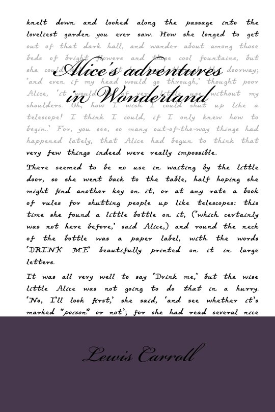 Couverture_Alice's adventures in Wonderland