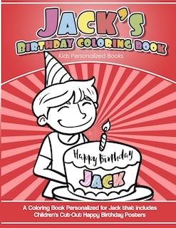 Front cover_Jack's Birthday Coloring Book Kids Personalized Books