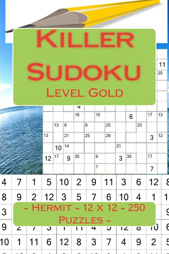 Front cover_Killer Sudoku - Hermit - 12 X 12 - 250 Puzzles - Level Gold