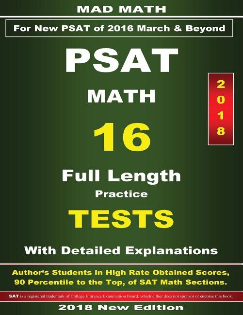 Front cover_2018 New PSAT Math 16 Tests