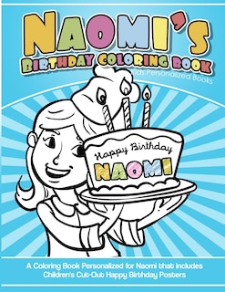 Couverture_Naomi's Birthday Coloring Book Kids Personalized Books