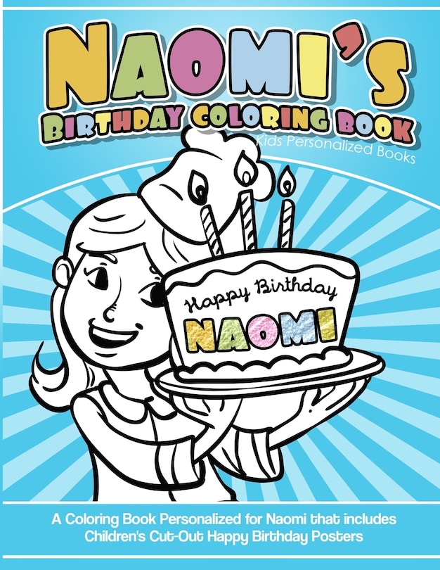 Couverture_Naomi's Birthday Coloring Book Kids Personalized Books