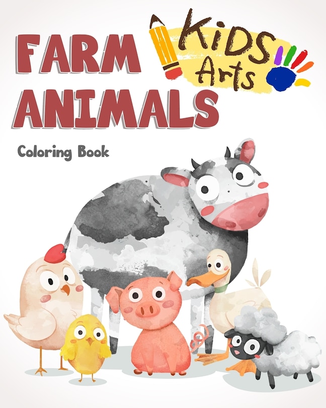 Front cover_farm Animals Coloring Book