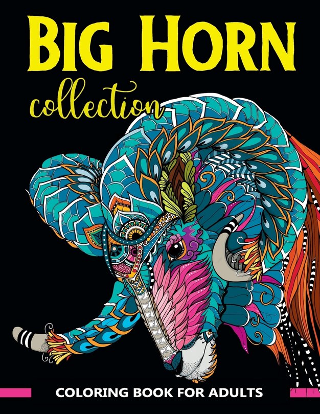 Front cover_Big Horn Collection Coloring Book for Adults
