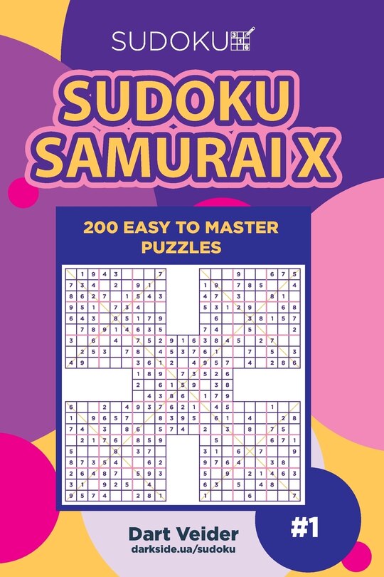 Couverture_Sudoku Samurai X - 200 Easy to Master Puzzles (Volume 1)