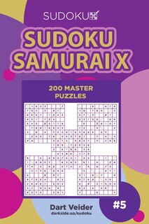 Couverture_Sudoku Samurai X - 200 Master Puzzles (Volume 5)