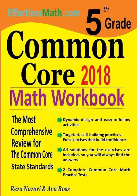 Front cover_5th Grade Common Core Math Workbook
