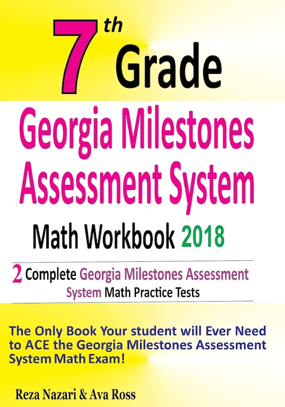 Front cover_7th Grade Georgia Milestones Assessment System Math Workbook 2018