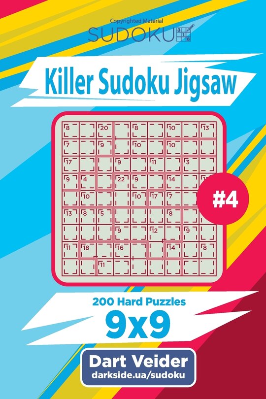 Couverture_Killer Sudoku Jigsaw - 200 Hard Puzzles 9x9 (Volume 4)