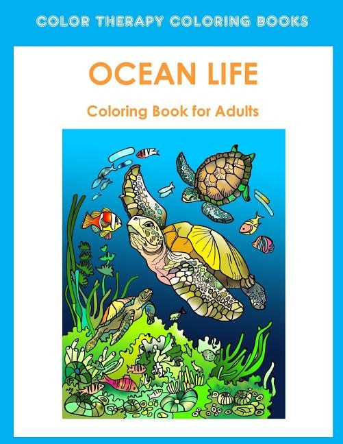Front cover_Adult Coloring Book of Ocean Life