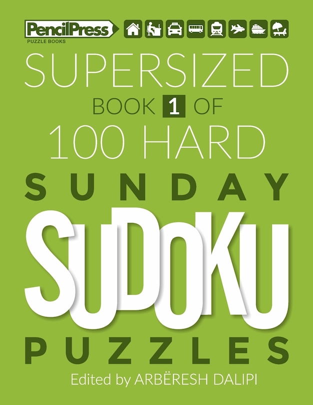 Front cover_Supersized Book Of 100 Hard Sunday Sudoku Puzzles (Book 1)