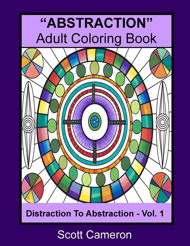 Front cover_ABSTRACTION Adult Coloring Book