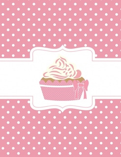 Pink Polka Dot Cupcake Composition Notebook: 4x4 Quad Rule Graph Paper, 202 Pages, (7.44 X 9.69)