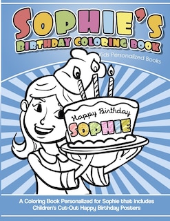 Front cover_Sophie's Birthday Coloring Book Kids Personalized Books