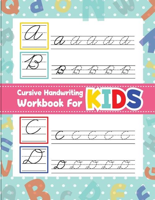 Front cover_Cursive handwriting workbook for kids