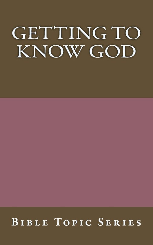 Front cover_Getting to know God