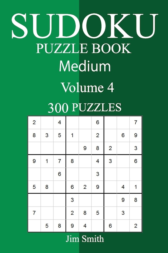 Front cover_300 Medium Sudoku Puzzle Book