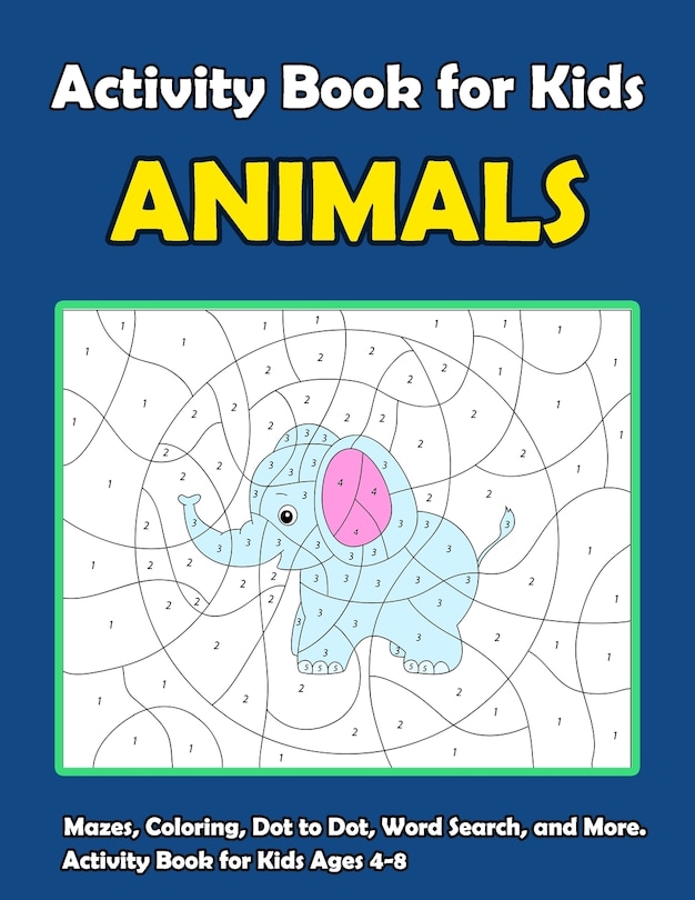 Front cover_Activity Book For Kids Animals