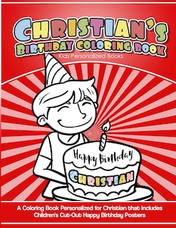Front cover_Christian's Birthday Coloring Book Kids Personalized Books