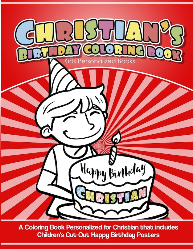 Front cover_Christian's Birthday Coloring Book Kids Personalized Books