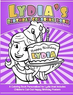 Couverture_Lydia's Birthday Coloring Book Kids Personalized Books