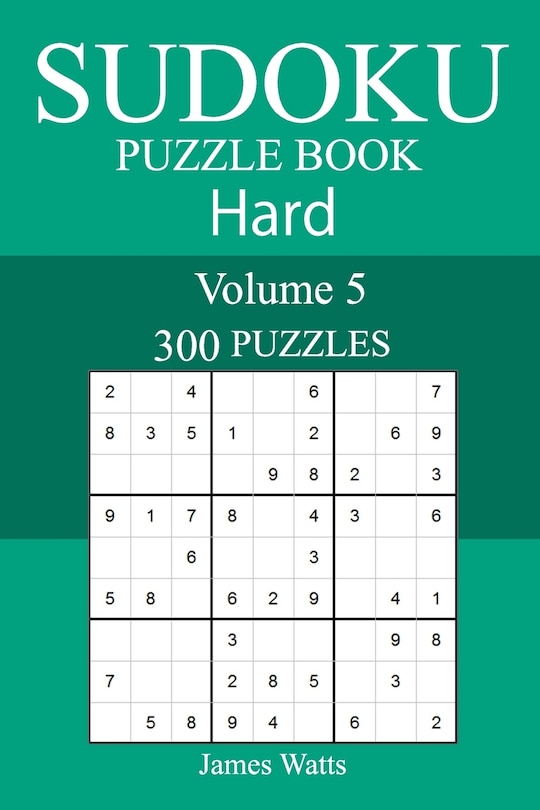 Front cover_300 Hard Sudoku Puzzle Book