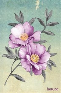 Karuna: 110-page Blank Diary With Watercolor Floral Picture on Cover (5.25 x 8 Inches / Compact and Thin Jo