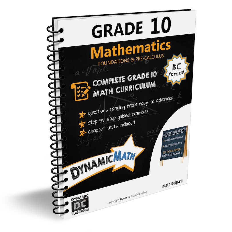 Front cover_Dynamic Math Grade 10: Foundations of Mathematics and Pre-Calculus - BC Edition