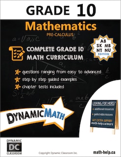 Front cover_Grade 10 Mathematics: Foundations of Mathematics and Pre-calculus (SK Edition)
