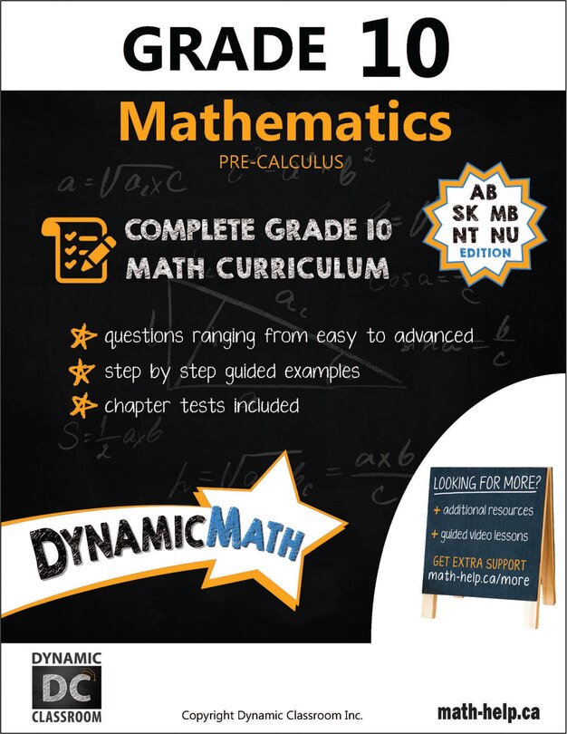 Front cover_Grade 10 Mathematics: Foundations of Mathematics and Pre-calculus (SK Edition)